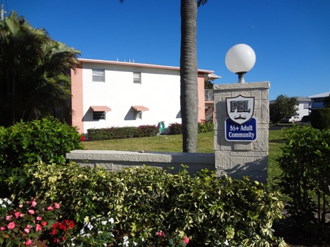 Palm Beach Leisureville Adult Community along Boynton Beach Boulevard