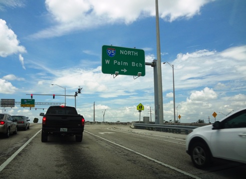 Off ramp at SR-9/I-95 and Gateway Boulevard Interchange