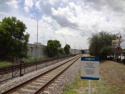 Tri Rail Line below the SR-9-/I-95 Interchange at Gateway Boulevard